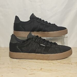 adidas Ortholite Daily 3.0 Mens Black-on-black 3-Stripe Canvas Skater Sneakers